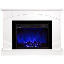 Semineu de colt Madeira cu focar Lorance (White) Thumb