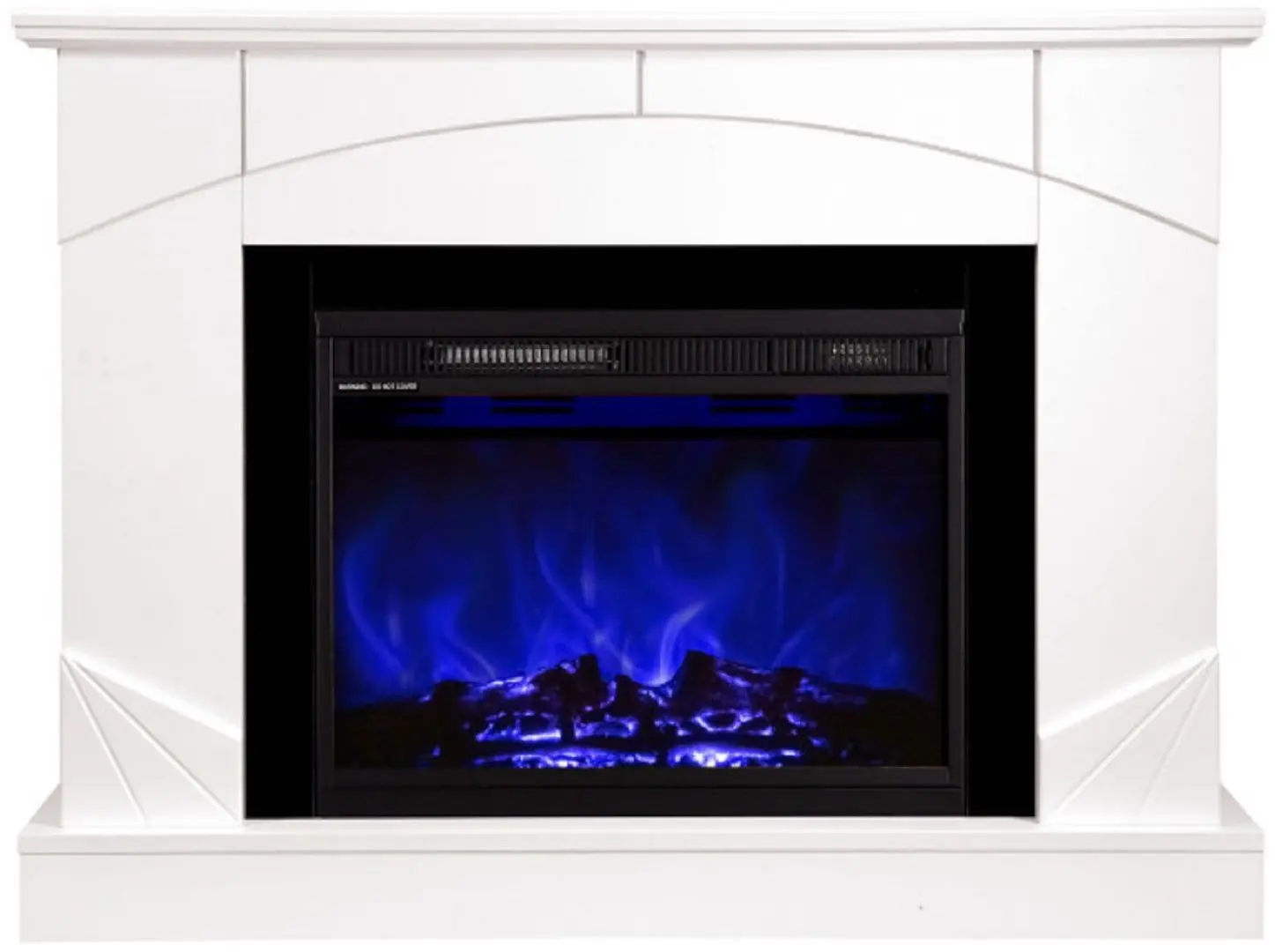 Semineu de colt Madeira cu focar Lorance (White)