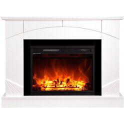 Semineu de colt Madeira cu focar Lorance (White)