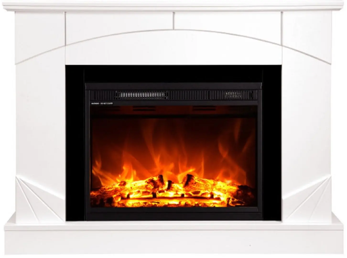 Semineu de colt Madeira cu focar Lorance (White)