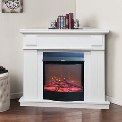 Semineu de colt Marina cu focar Corsica (White) Thumb