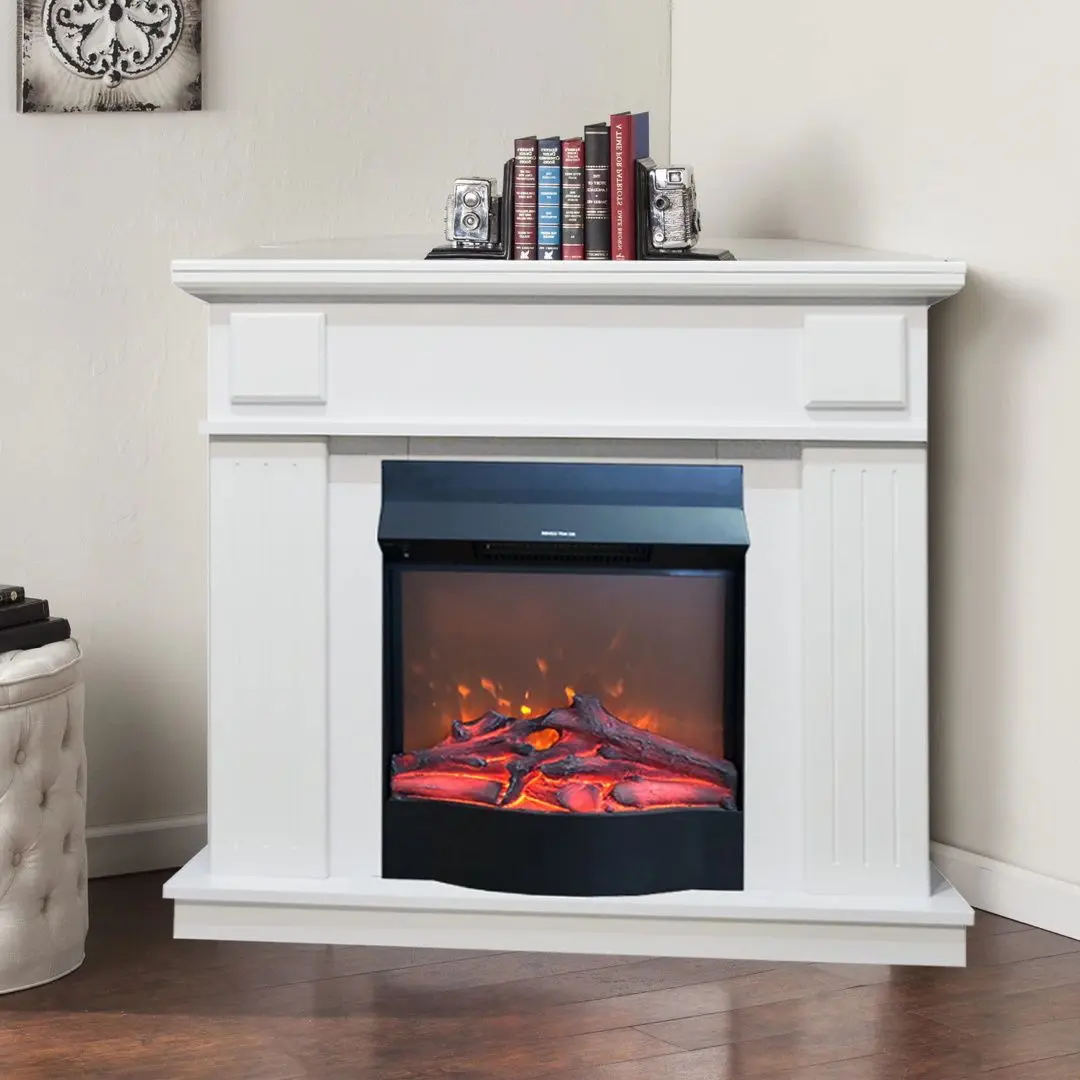 Semineu de colt Marina cu focar Corsica (White)