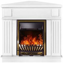 Semineu de colt Marina cu focar Meridian (White) Thumb