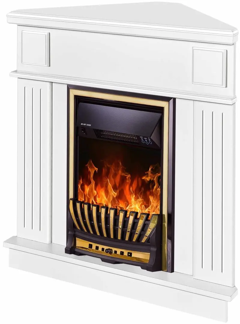 Semineu de colt Marina cu focar Meridian (White)