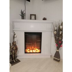 Semineu de colt Marina cu focar Miriam (White) Thumb