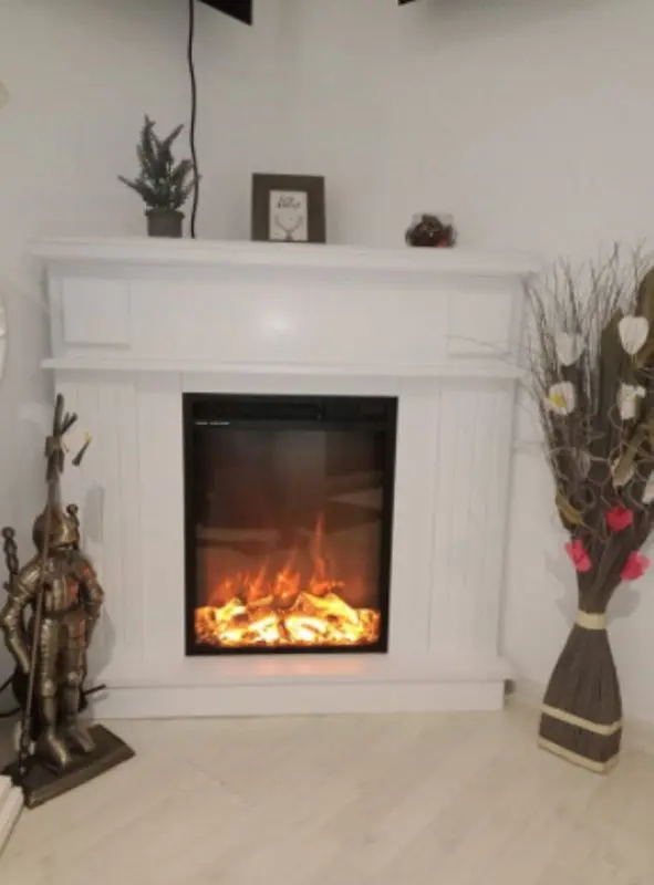 Semineu de colt Marina cu focar Miriam (White)