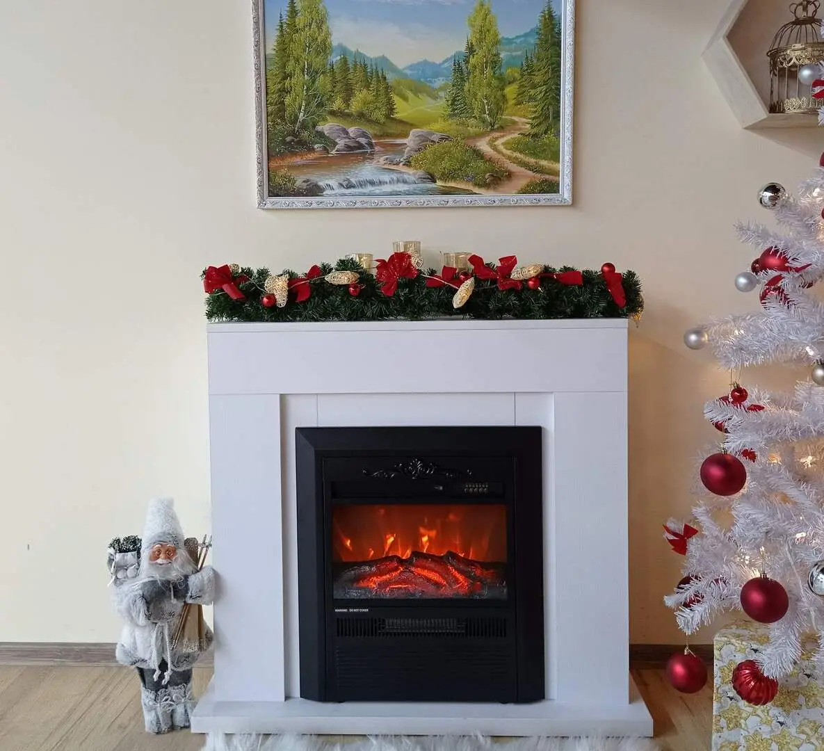 Semineu Art Flame Agnes & Cristina (White)