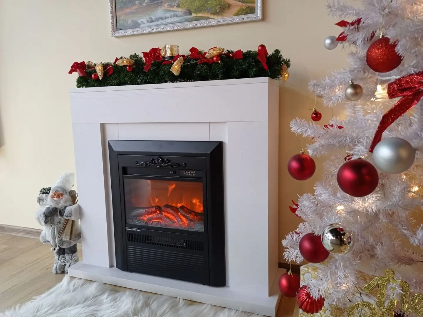 Semineu Art Flame Agnes & Cristina (White)