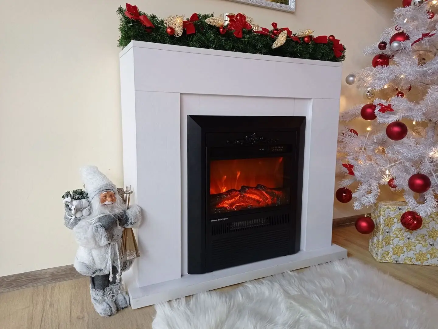 Semineu Art Flame Agnes & Cristina (White)