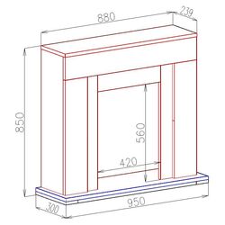 Semineu Art Flame Agnes & Cristina (White) Thumb