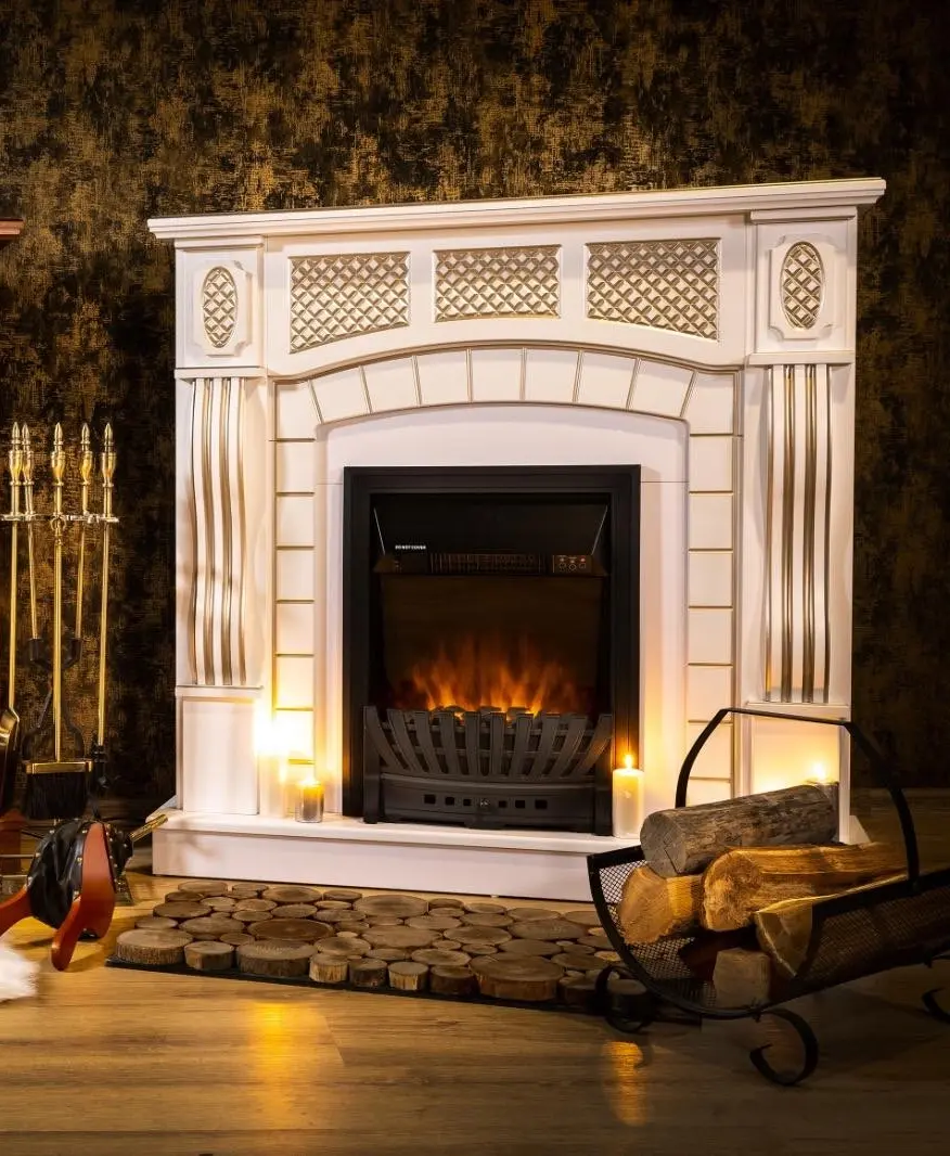 Semineu Art Flame Amsterdam & Galileo Gold (White) - 4