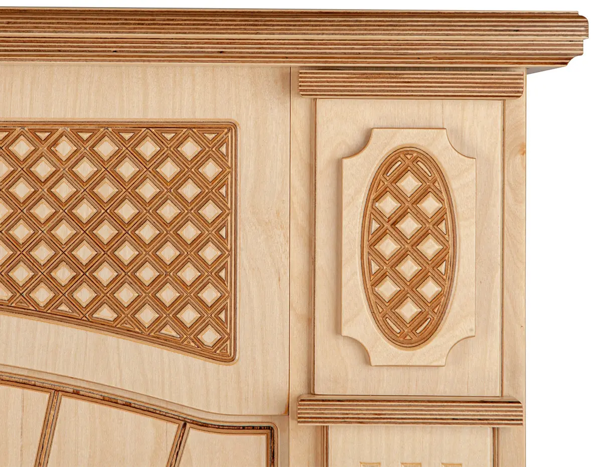 Semineu Art Flame Amsterdam wood & Corsica (Beige) - 4