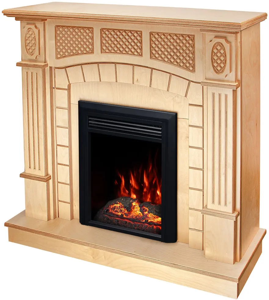 Каминокомплект Art Flame Amsterdam wood & Cris (Beige) - 3