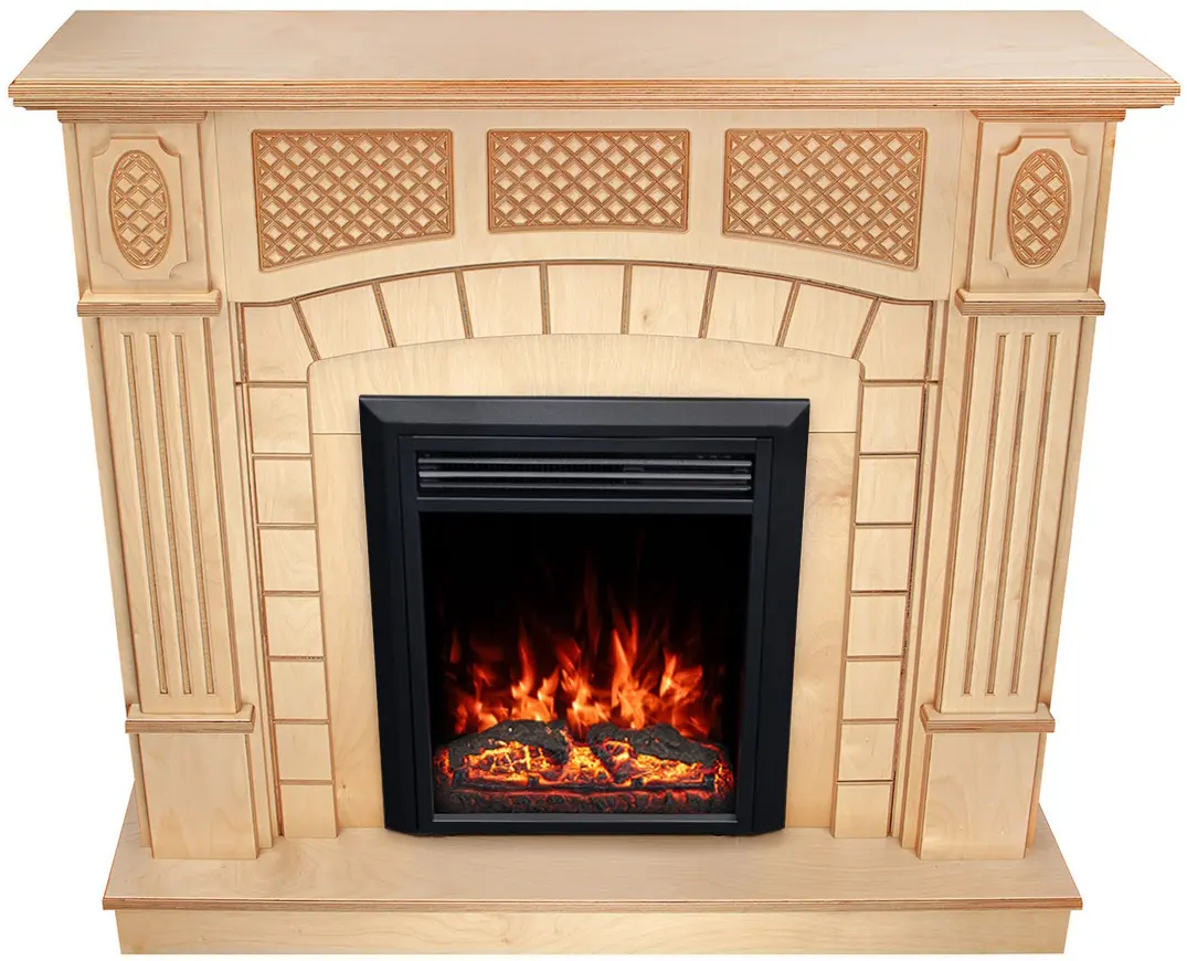 Каминокомплект Art Flame Amsterdam wood & Cris (Beige) - 4