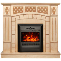 Каминокомплект Art Flame Amsterdam wood & Cristina (Beige)