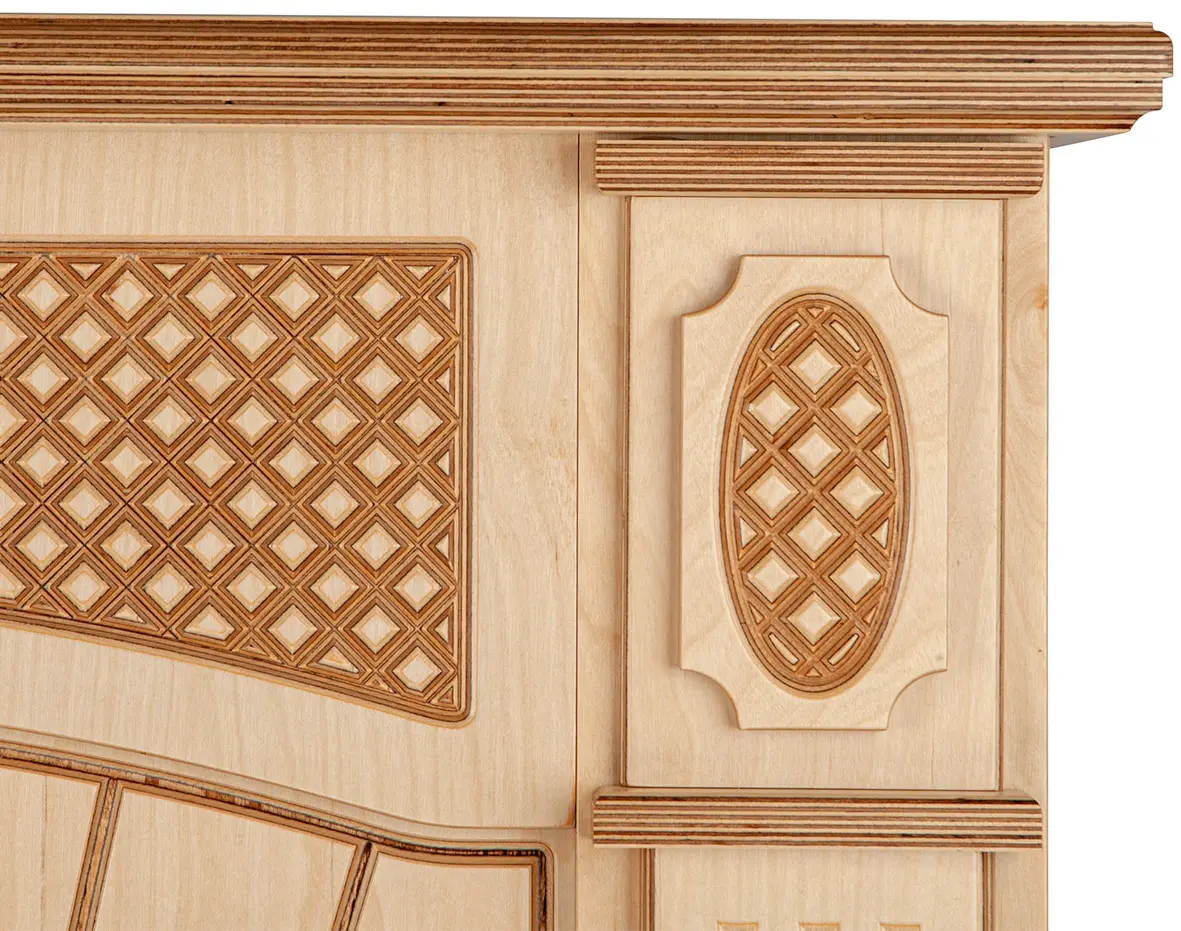 Semineu Art Flame Amsterdam wood & Cristina (Beige) - 5