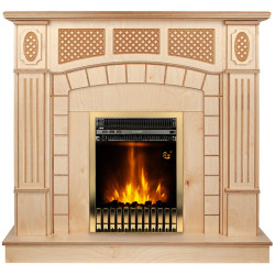Semineu Art Flame Amsterdam wood & Gala Gold (Beige)