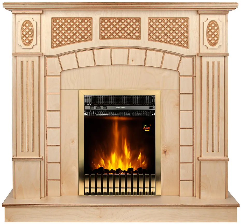 Semineu Art Flame Amsterdam wood & Gala Gold (Beige)