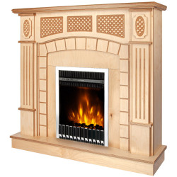 Semineu Art Flame Amsterdam wood & Gala Silver (Beige) Thumb