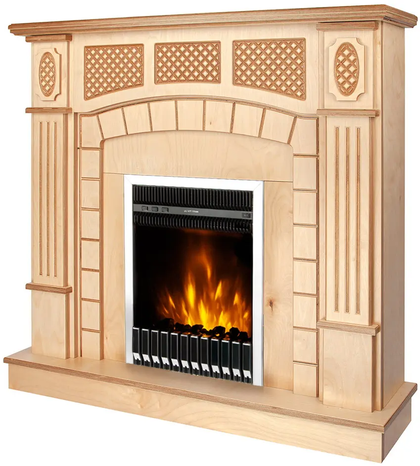 Semineu Art Flame Amsterdam wood & Gala Silver (Beige) - 2