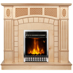 Semineu Art Flame Amsterdam wood & Gala Silver (Beige)