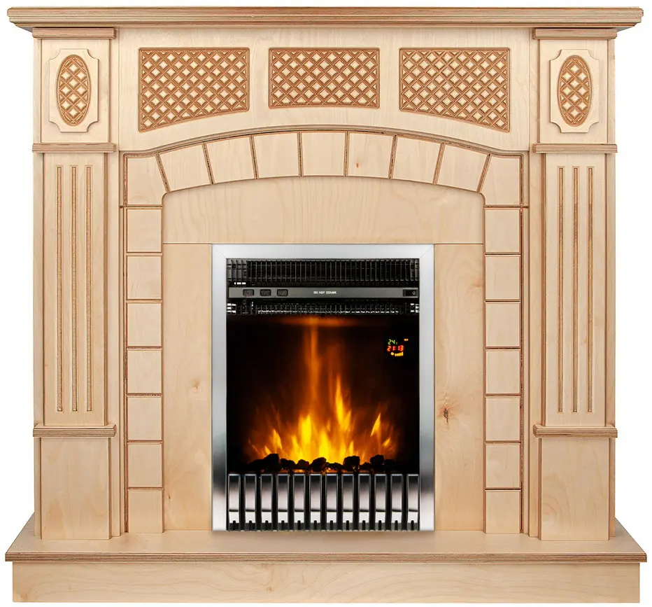 Semineu Art Flame Amsterdam wood & Gala Silver (Beige)