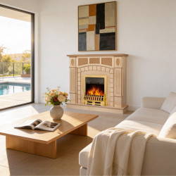 Semineu Art Flame Amsterdam wood & Galileo Gold (Beige) Thumb