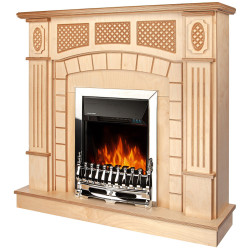 Semineu Art Flame Amsterdam wood & Galileo Silver (Beige) Thumb