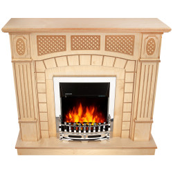 Semineu Art Flame Amsterdam wood & Galileo Silver (Beige) Thumb