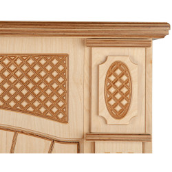 Semineu Art Flame Amsterdam wood & Galileo Silver (Beige) Thumb