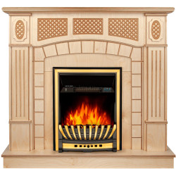 Каминокомплект Art Flame Amsterdam wood & Meridian (Beige)