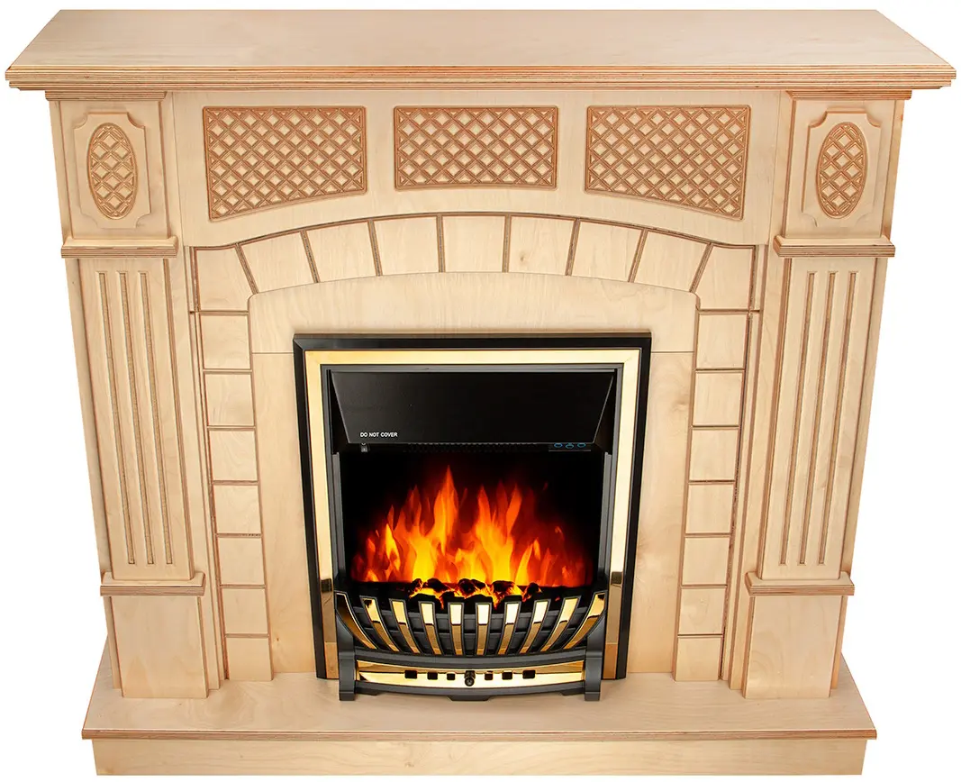 Каминокомплект Art Flame Amsterdam wood & Meridian (Beige) - 5