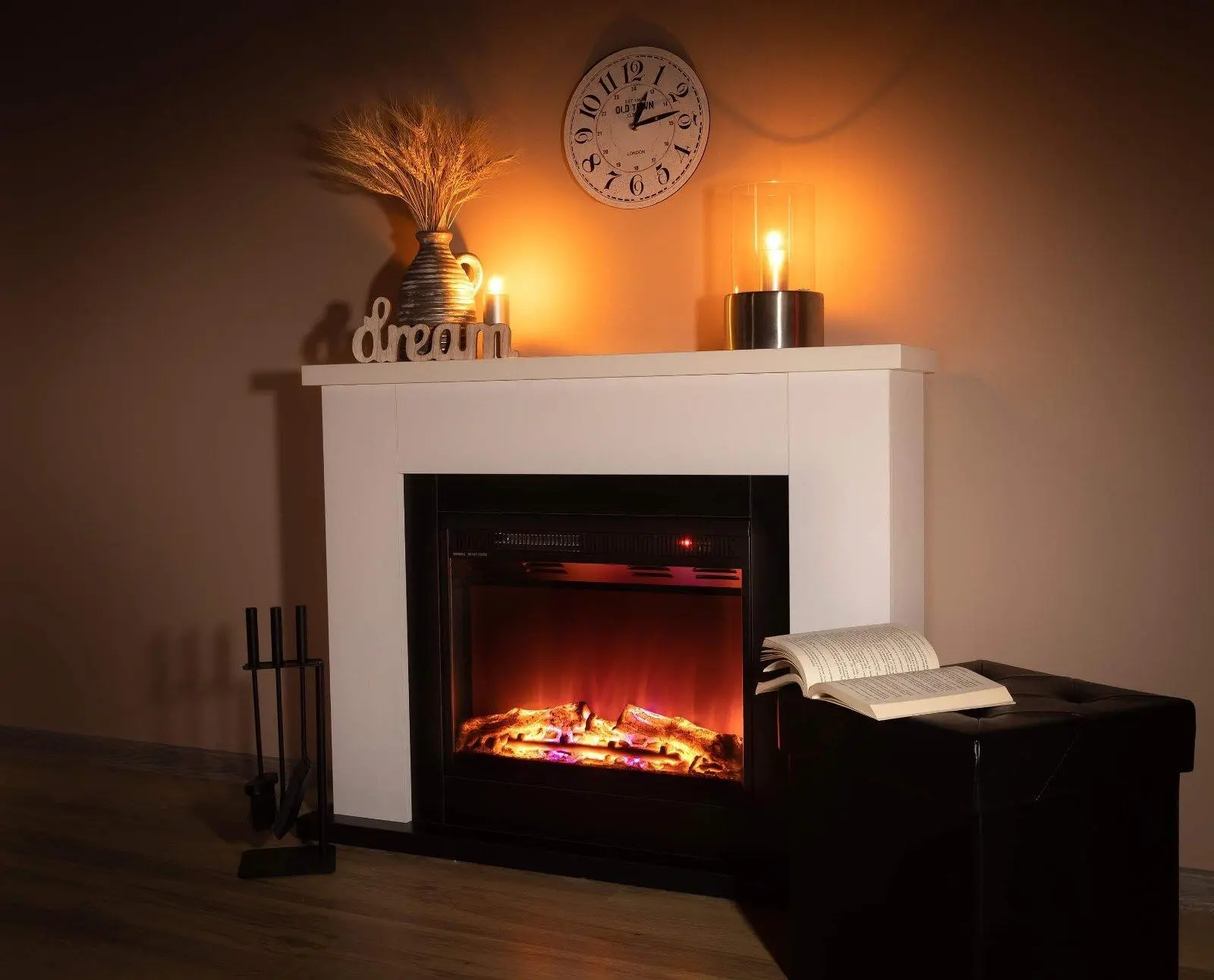 Semineu Art Flame Brooklyn & Lorance Color (White) - 6