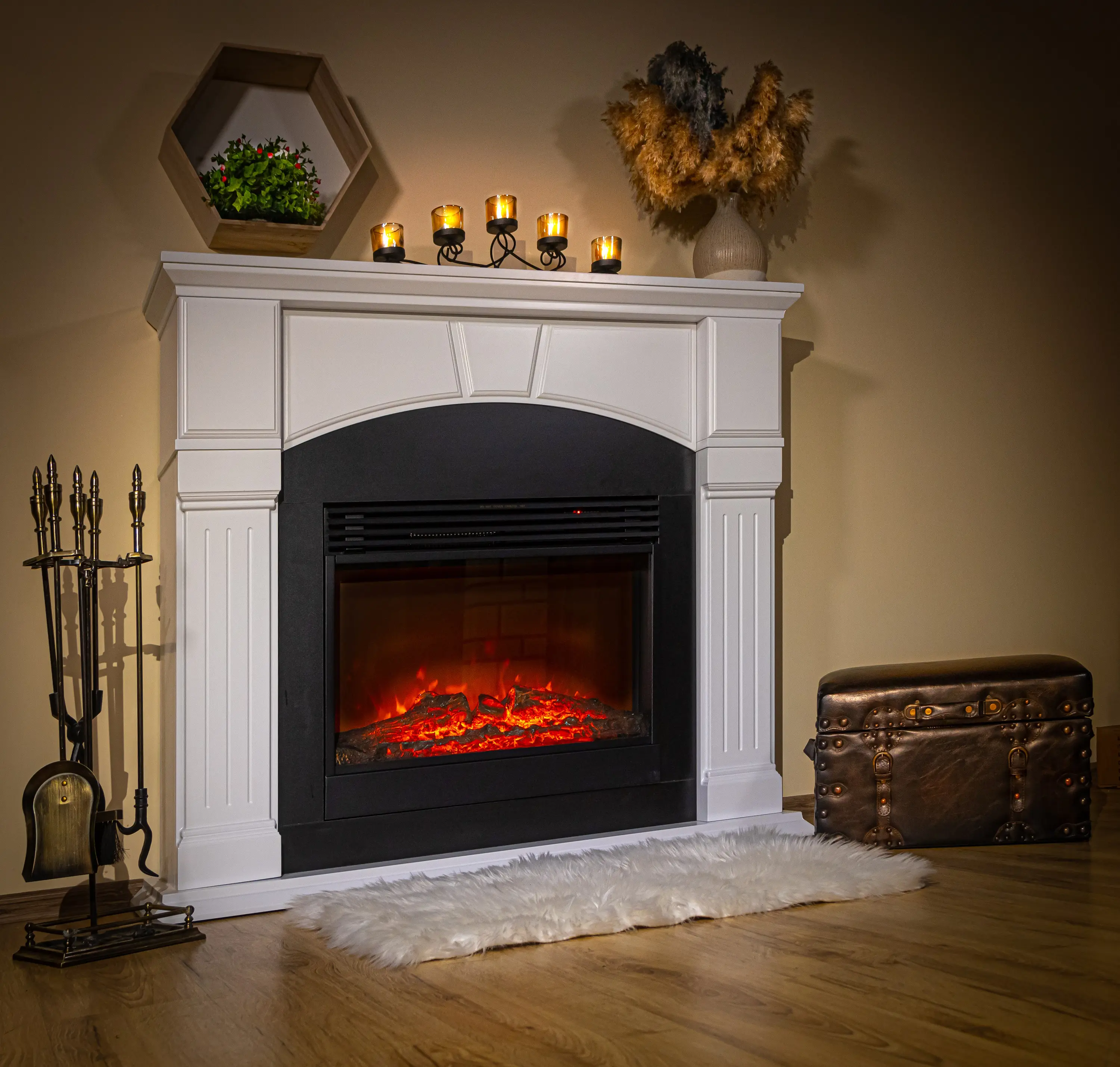 Каминокомплект Art Flame Cassandra & Mirabella (White/Black) - 4
