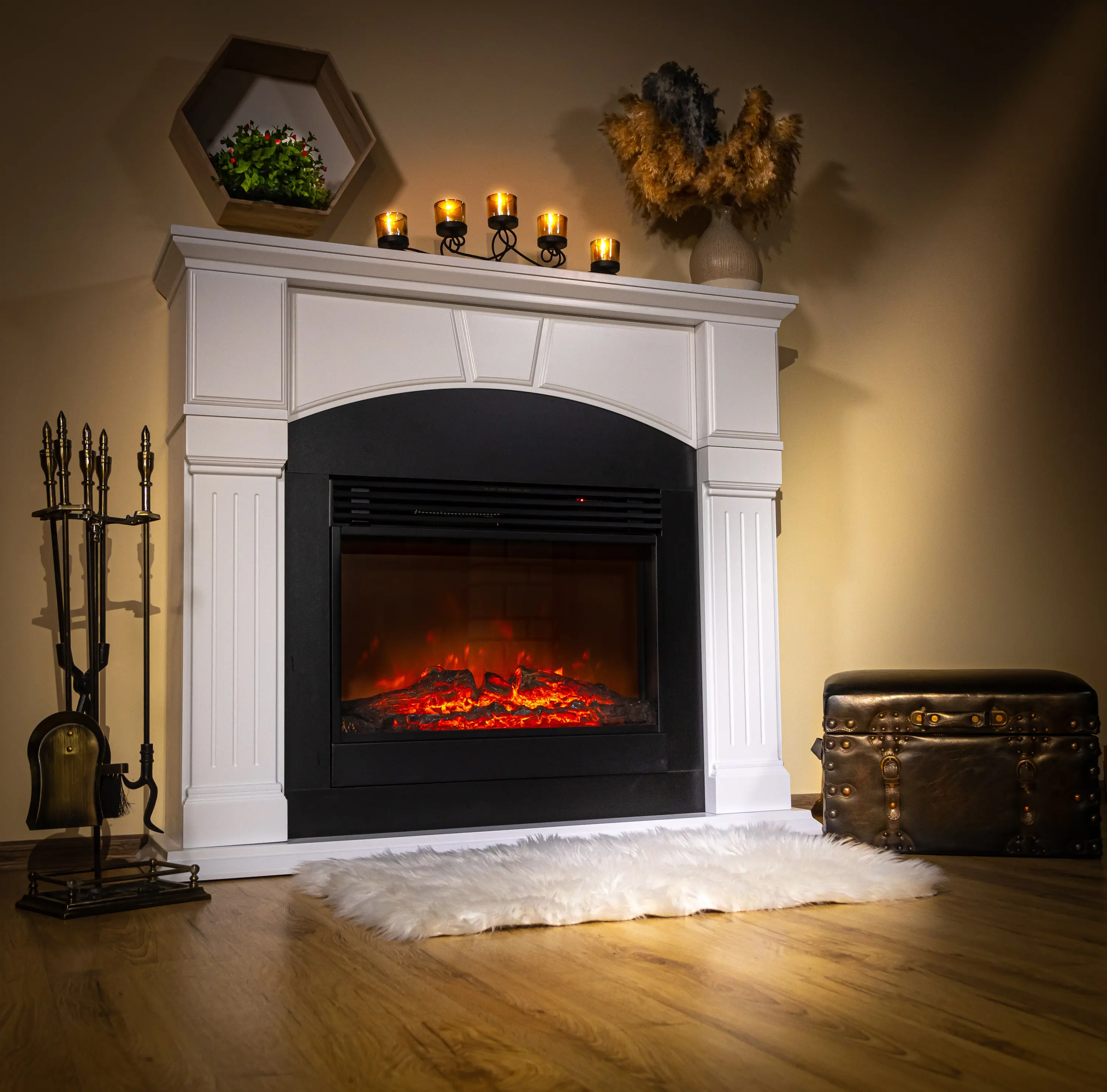 Каминокомплект Art Flame Cassandra & Mirabella (White/Black) - 5