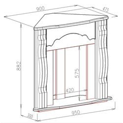 Semineu Art Flame Clasic de Colt & Cristina (Dark Walnut) Thumb