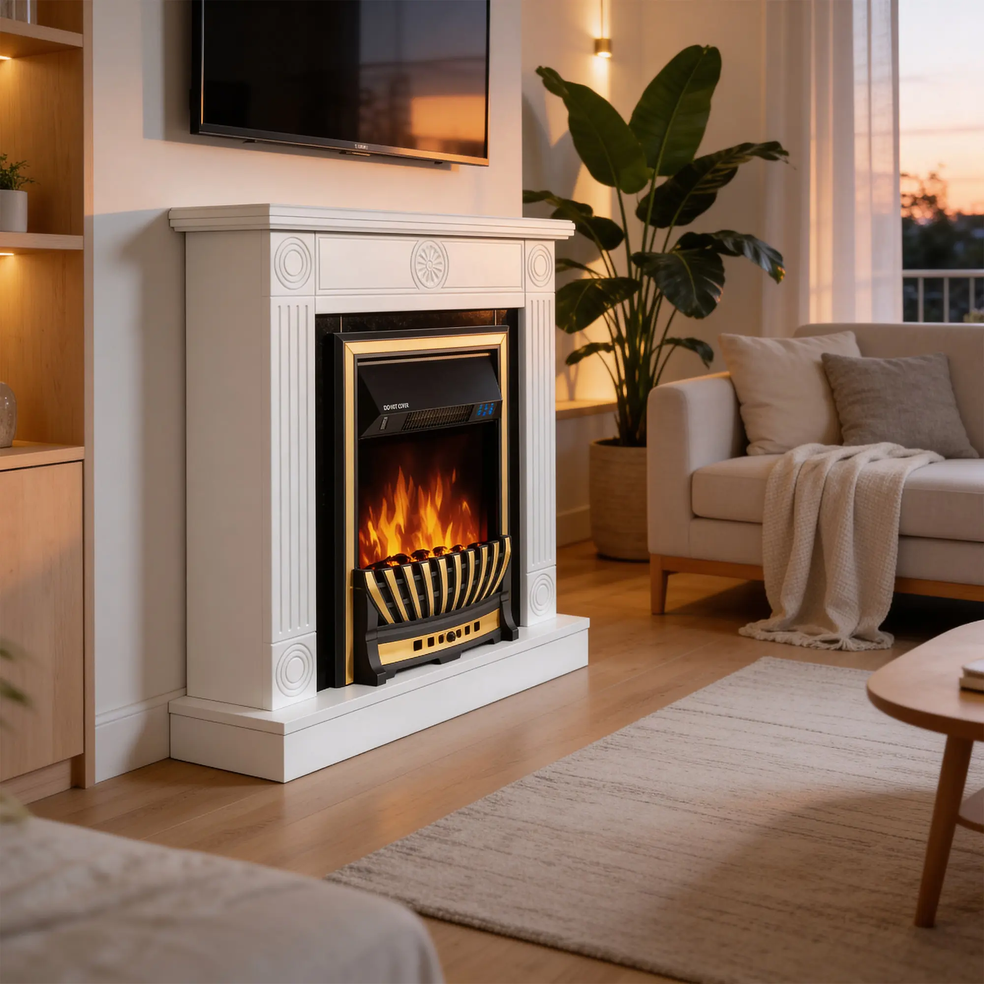 Semineu Art Flame Donald & Meridian (White) - 4