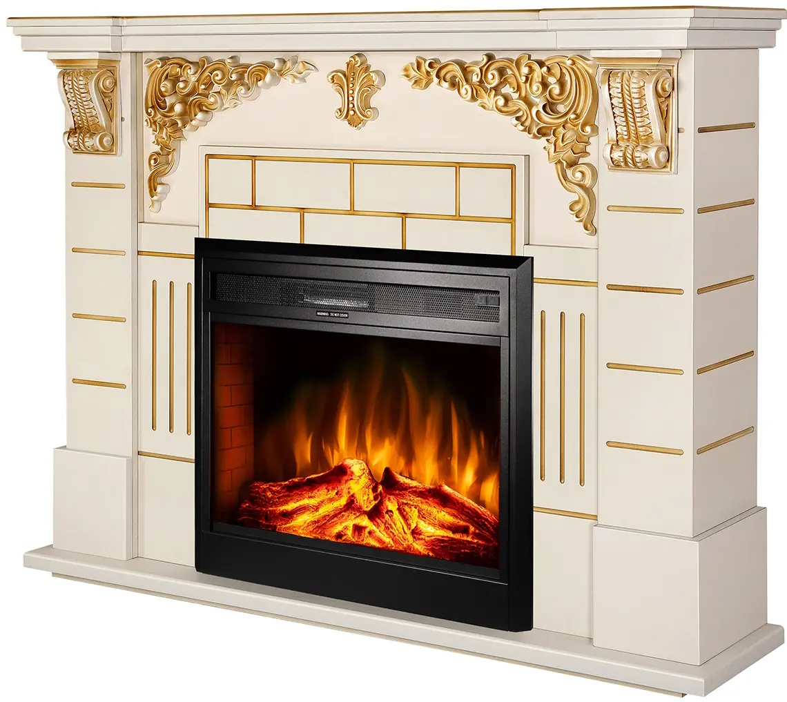 Каминокомплект Art Flame Imperial & Carmen (Ivory/Gold) - 2