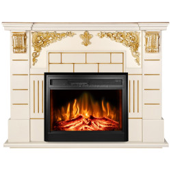 Каминокомплект Art Flame Imperial & Carmen (Ivory/Gold)