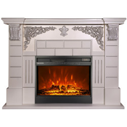 Каминокомплект Art Flame Imperial & Mirabella (Ivory/Silver)