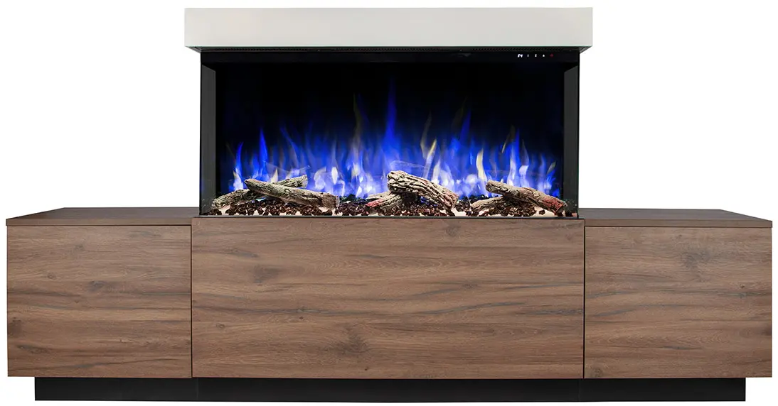 Semineu Art Flame Lumea & Haiti 40 (Oak/White) - 2