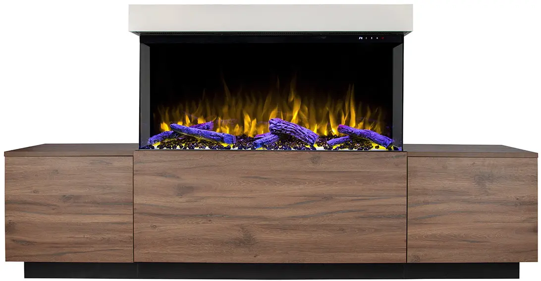 Semineu Art Flame Lumea & Haiti 40 (Oak/White) - 3