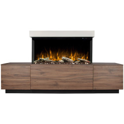 Semineu Art Flame Lumea & Haiti 40 (Oak/White)