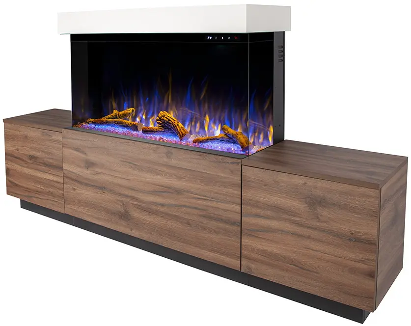 Semineu Art Flame Lumea & Haiti 40 (Oak/White) - 5