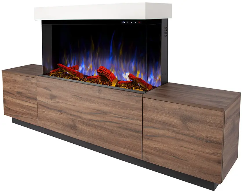 Semineu Art Flame Lumea & Haiti 40 (Oak/White) - 6