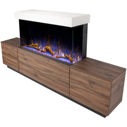 Semineu Art Flame Lumea & Haiti 40 (Oak/White) Thumb