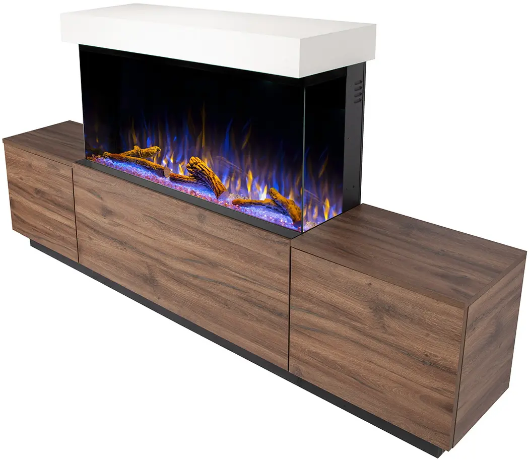 Semineu Art Flame Lumea & Haiti 40 (Oak/White) - 7