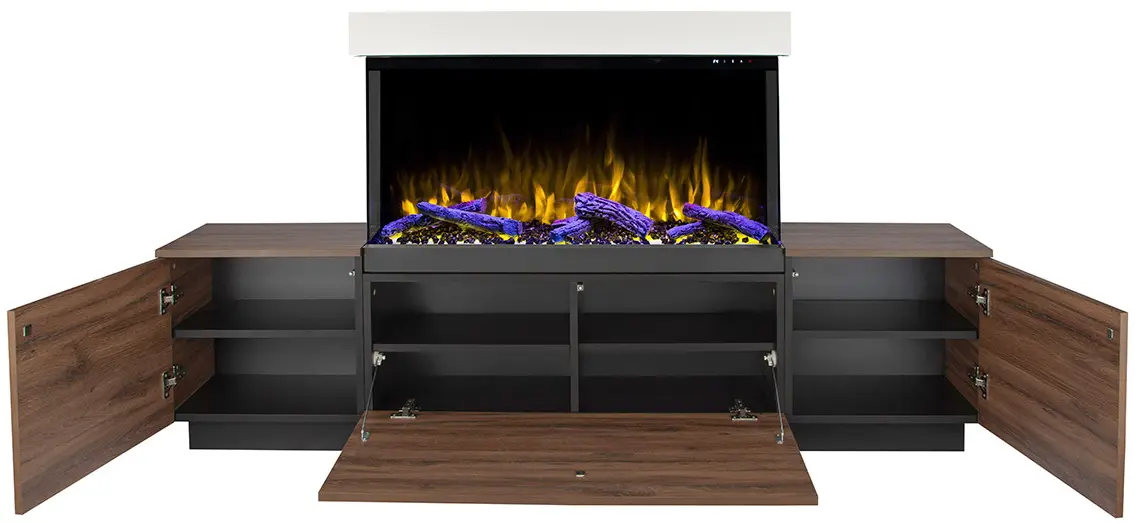 Semineu Art Flame Lumea & Haiti 40 (Oak/White) - 8