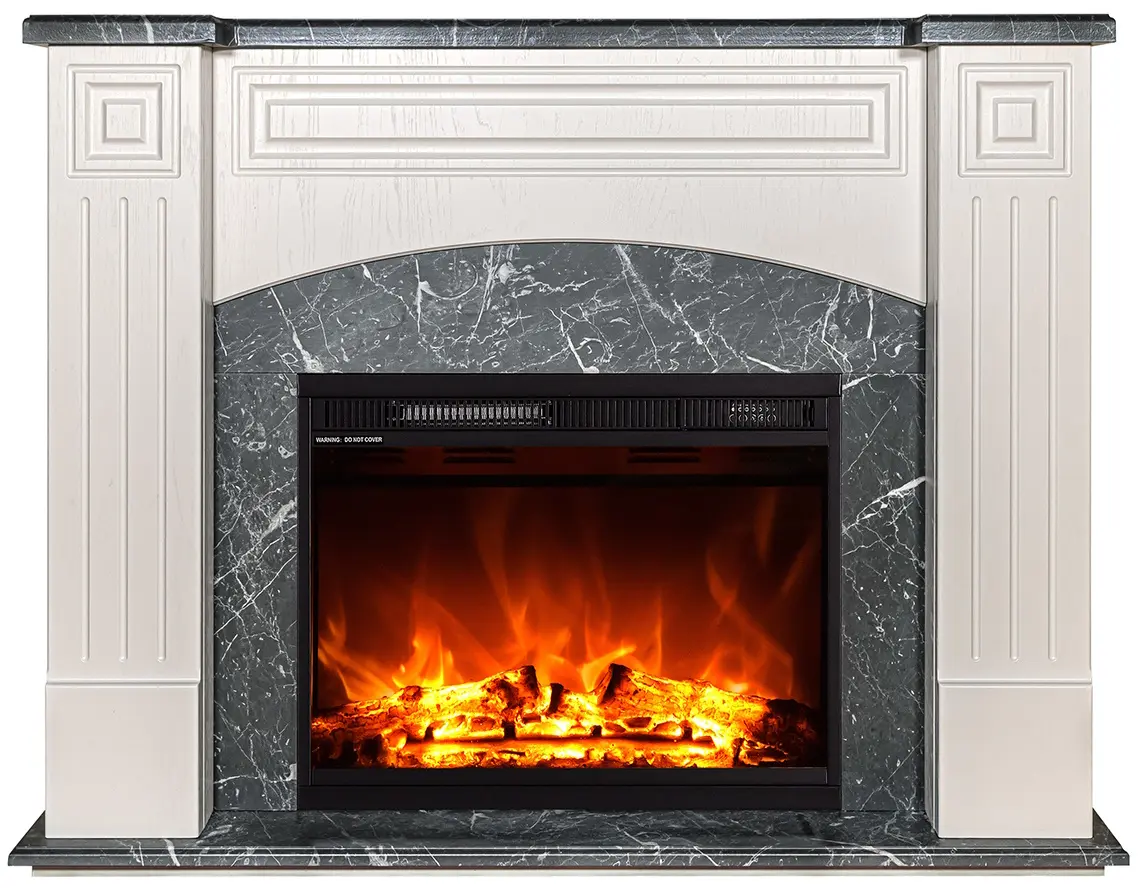 Каминокомплект Art Flame Magnolia & Lorance Color (Ivory/Dark Grey)
