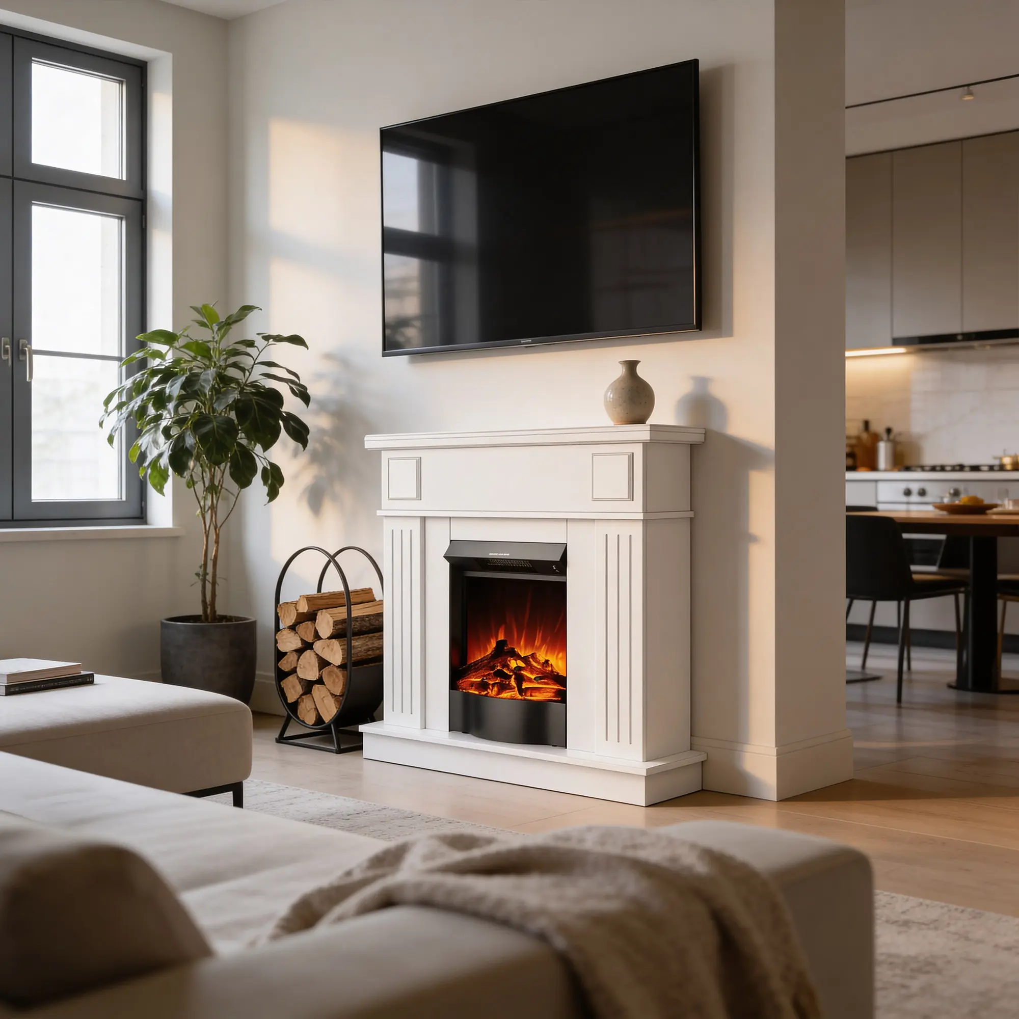 Semineu Art Flame Marina & Corsica (White) - 3